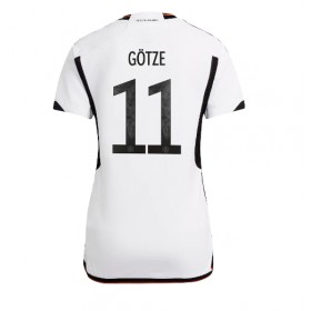 Damen Fußballbekleidung Deutschland Mario Gotze #11 Heimtrikot WM 2022 Kurzarm